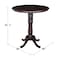 International Concepts Round 36 in Round Top Pedestal Table, 40.9 inH, Rich Mocha, 36 W, 36 L, 40.9 in H, Wood, Rich Mocha K15-36RT-6B-2 - alternate 2
